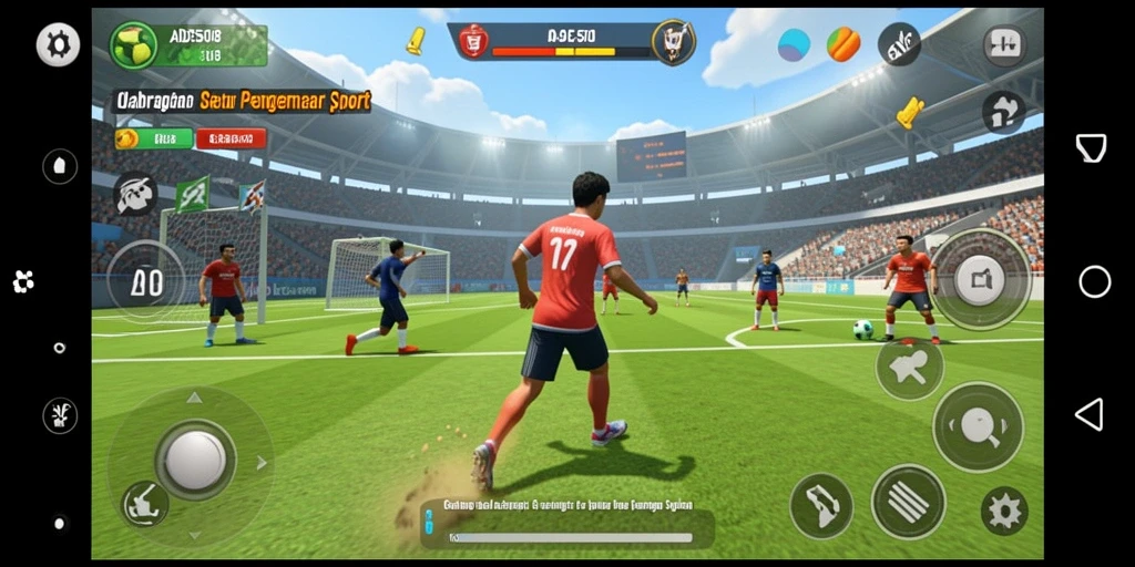Screenshot gameplay ADS508 yang menampilkan aksi olahraga yang seru.