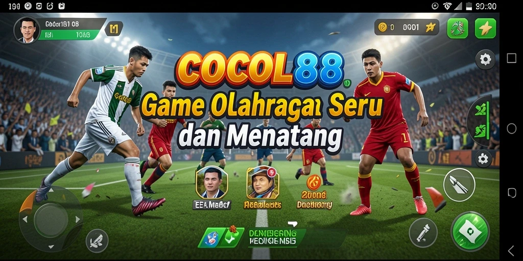 Tampilan gameplay seru COCOL88 saat berlaga di lapangan.
