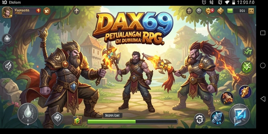Tangkapan layar menunjukkan pertempuran mendebarkan dalam dunia DAX69.
