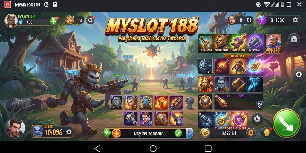 Tampilan gameplay MYSLOT188 dalam dunia terbuka yang luas.