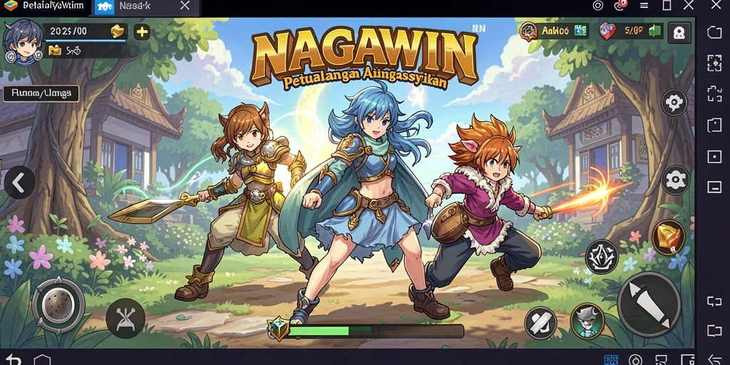 Screenshot NAGAWIN menampilkan aksi seru dalam pertarungan anime.