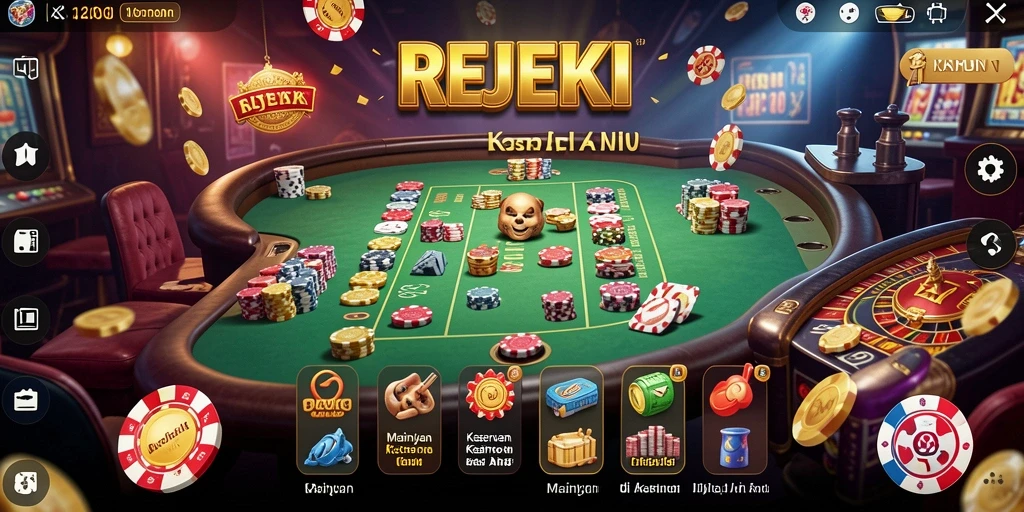 Screenshot gameplay menarik dari REJEKI yang menampilkan keseruan Kasino.