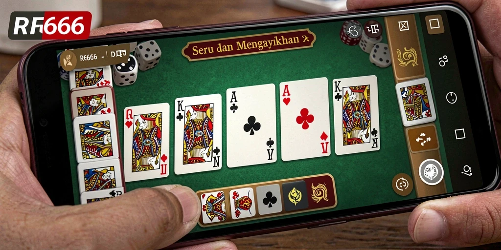 Screenshot gameplay RR666 yang menunjukkan pengalaman seru bermain Domino.