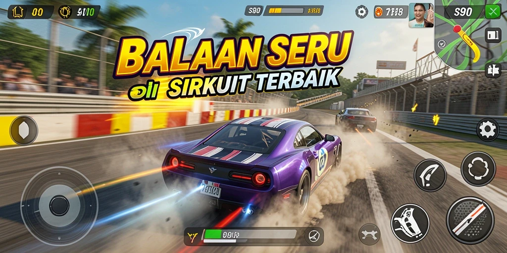 Tampilan gameplay balapan di S80 yang menegangkan dan penuh aksi.