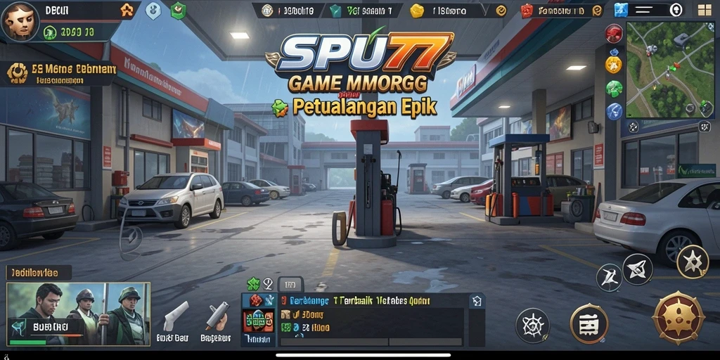 Screenshot menunjukkan aksi seru dalam gameplay MMORPG SPBU77.