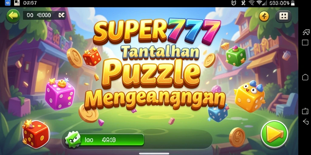 Gameplay seru SUPER777 dengan berbagai tantangan puzzle.