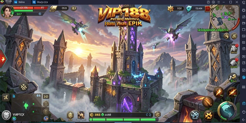 Tangkapan layar dari gameplay menara pertahanan yang mendebarkan.
